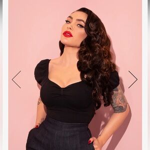 VELVET Vixen by Micheline Pitt Powder Puff Top XS Like New